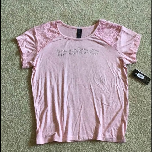 SOLD - Bebe Pink Logo Top - Small - Picture 5 of 7